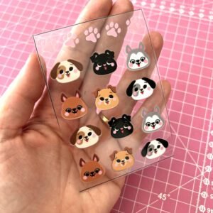 MINI cartela DTF (7 x 10cm) - Cachorrinhos