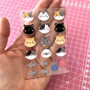 MINI cartela DTF (7 x 10cm) - Gatinhos