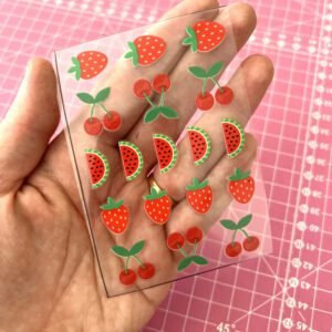 MINI cartela DTF (7 x 10cm) - Frutas vermelhas