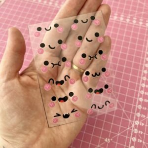 MINI cartela DTF (7 x 10cm) - Rostinhos divertidos modelo 2