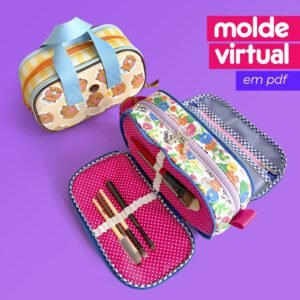 Estojo Gracinha - Molde virtual com aula em vídeo
