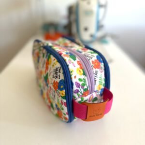 Estojo Triplo Floral - feito em tecido