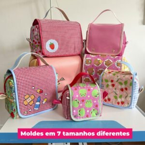 Maletas de Meia Tigela - MOLDES VIRTUAIS PARA COSTURA!