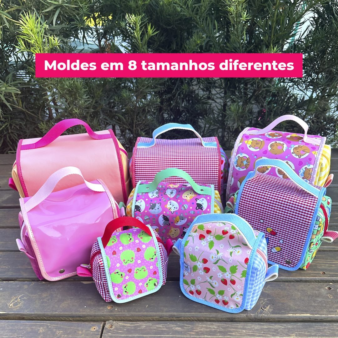 Curso Maletas de Meia Tigela - moldes em 8 tamanhos - Imagem 3
