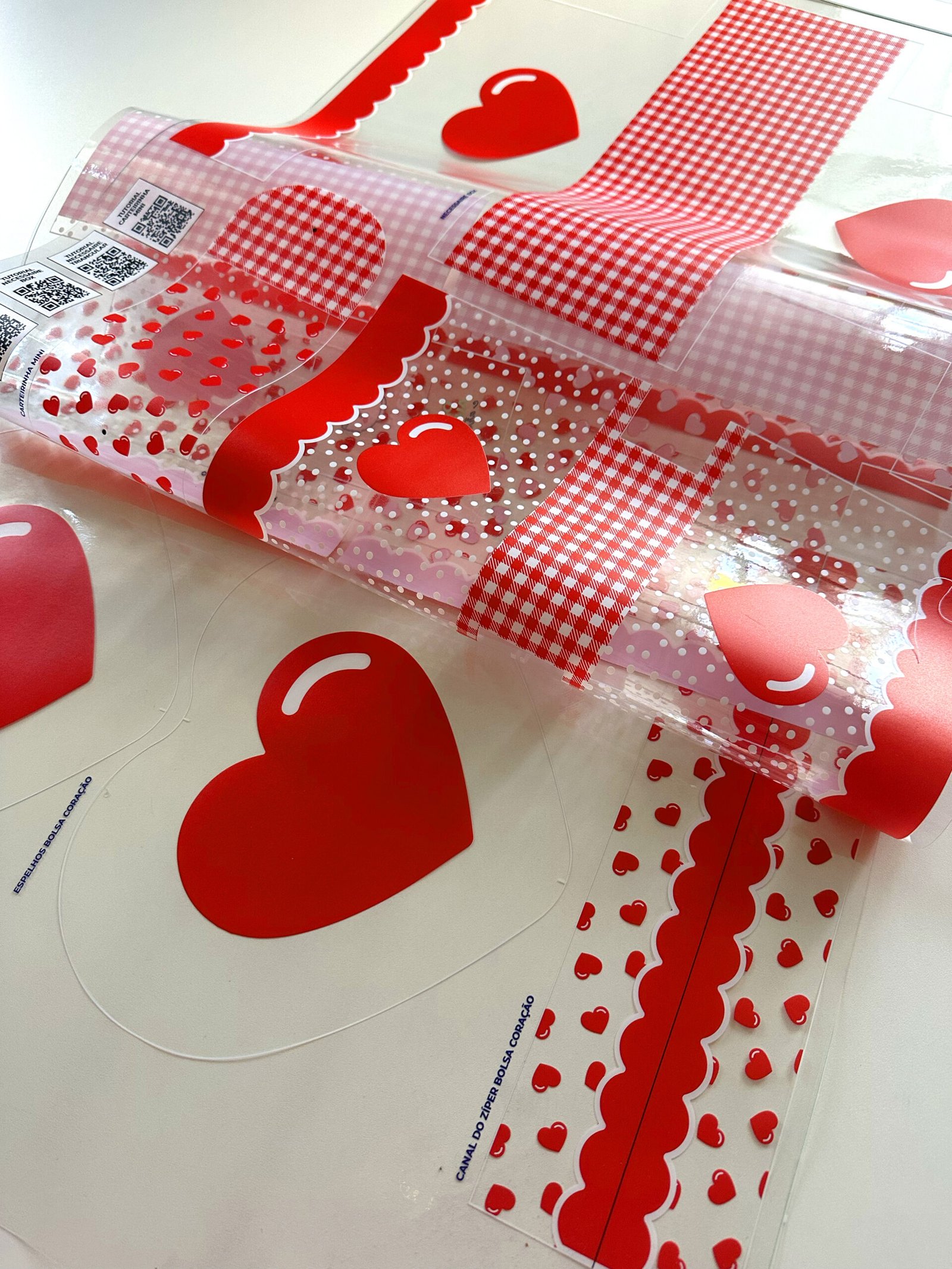 Plástico Estampado - Painel Bolsa Coração - Imagem 3