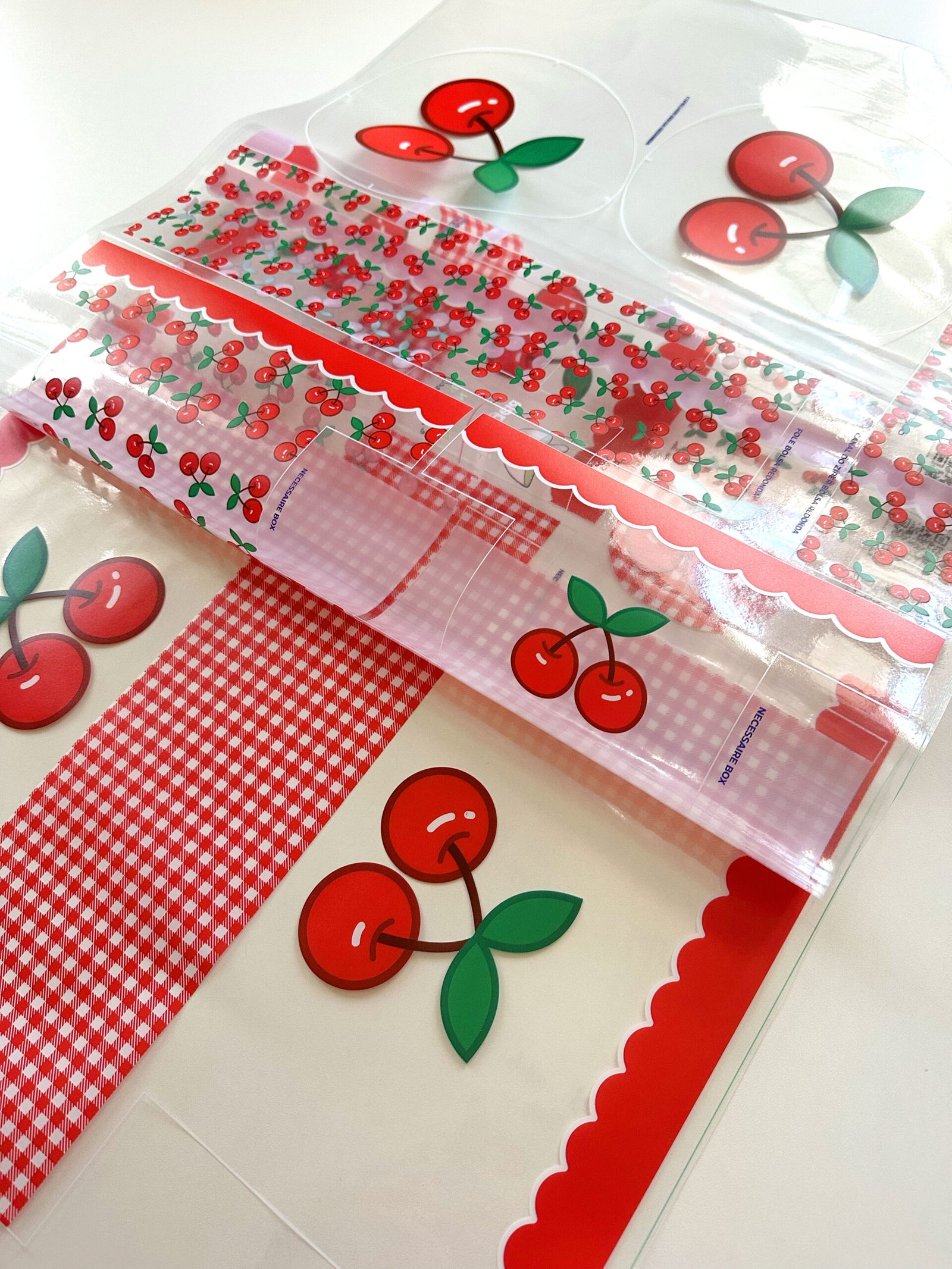 Plástico Estampado - Painel Bolsa Redonda (modelo Cereja) - Imagem 3