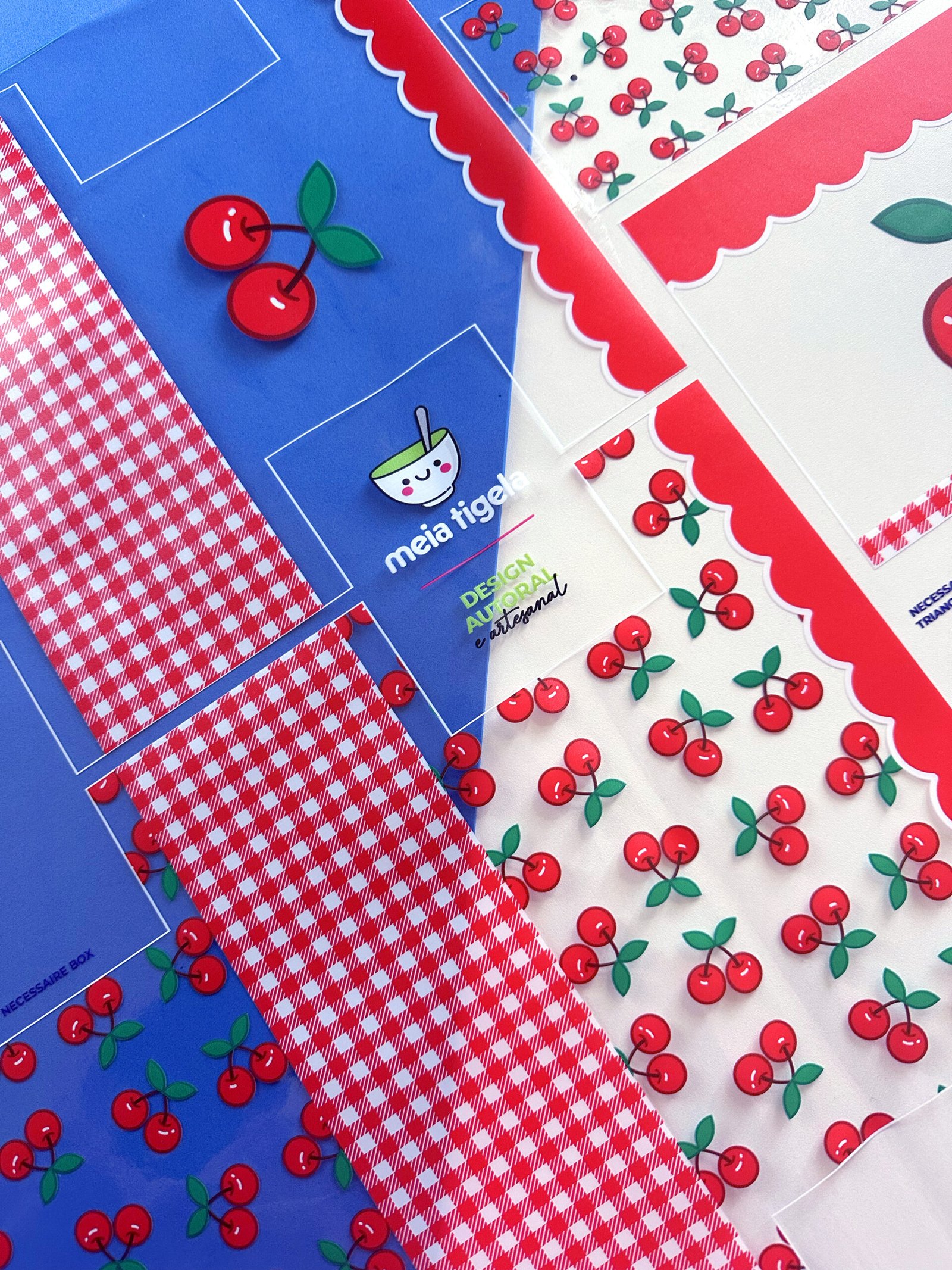 Plástico Estampado - Painel Bolsa Redonda (modelo Cereja) - Imagem 13