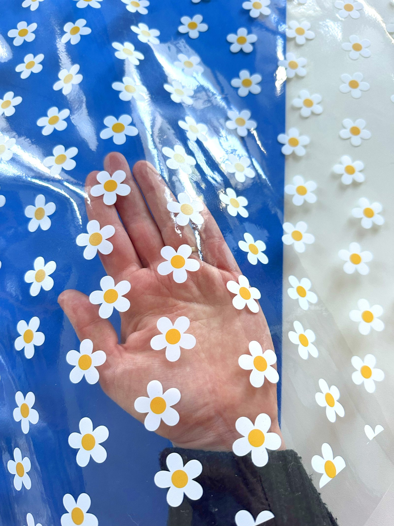 Plástico Estampado - Estampa Floral Branco - Imagem 4