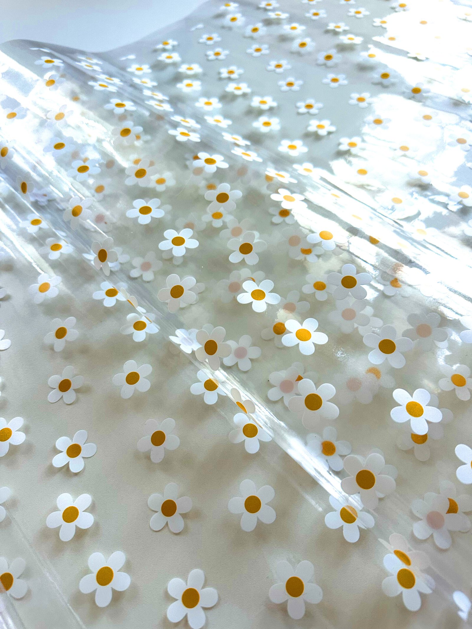 Plástico Estampado - Estampa Floral Branco - Imagem 3
