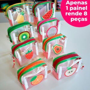 Plástico Estampado - Painel BOX MINI - Estampa frutas tropicais