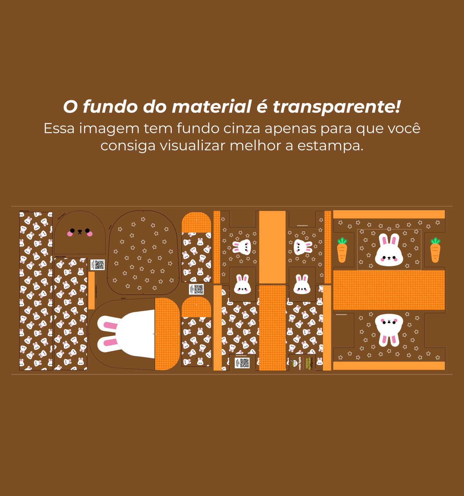 Plástico Estampado - Mochila Mini - Estampa Coelhinho - Imagem 4