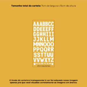 Alternative view of Cartela de Adesivos DTF - Alfabeto 1 (em branco)
