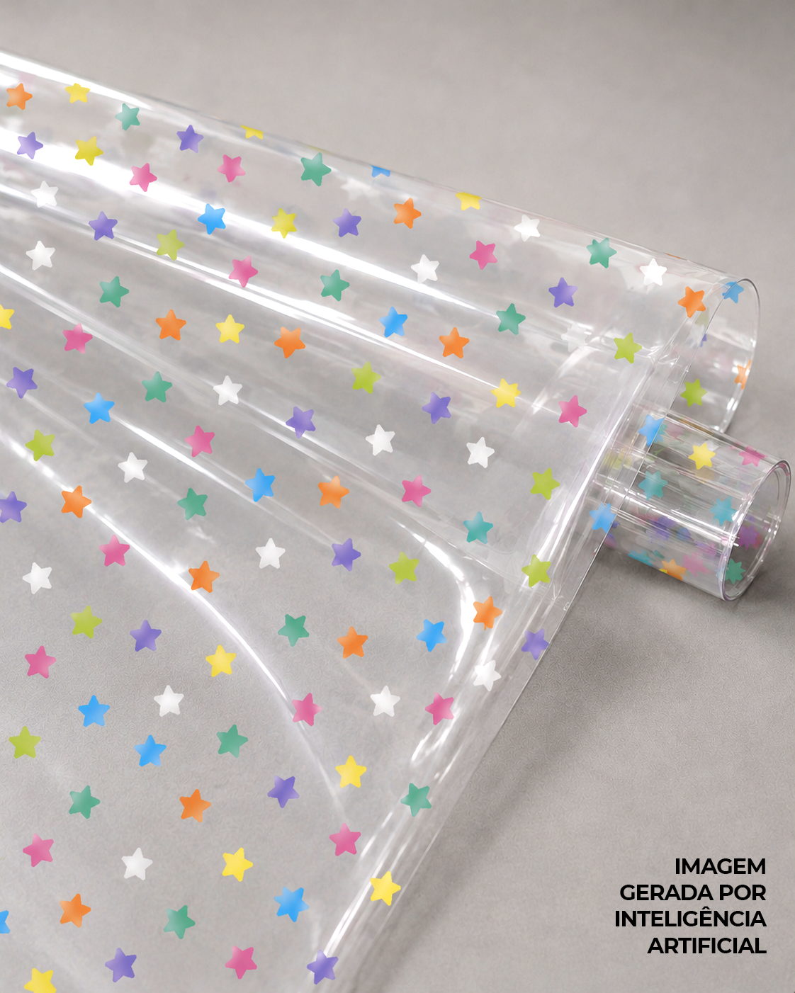 Plástico Estampado - Coleção Confete - Estrelas