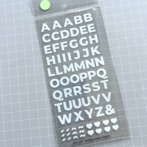 Cartela de Adesivos DTF - Alfabeto 3 (em branco)