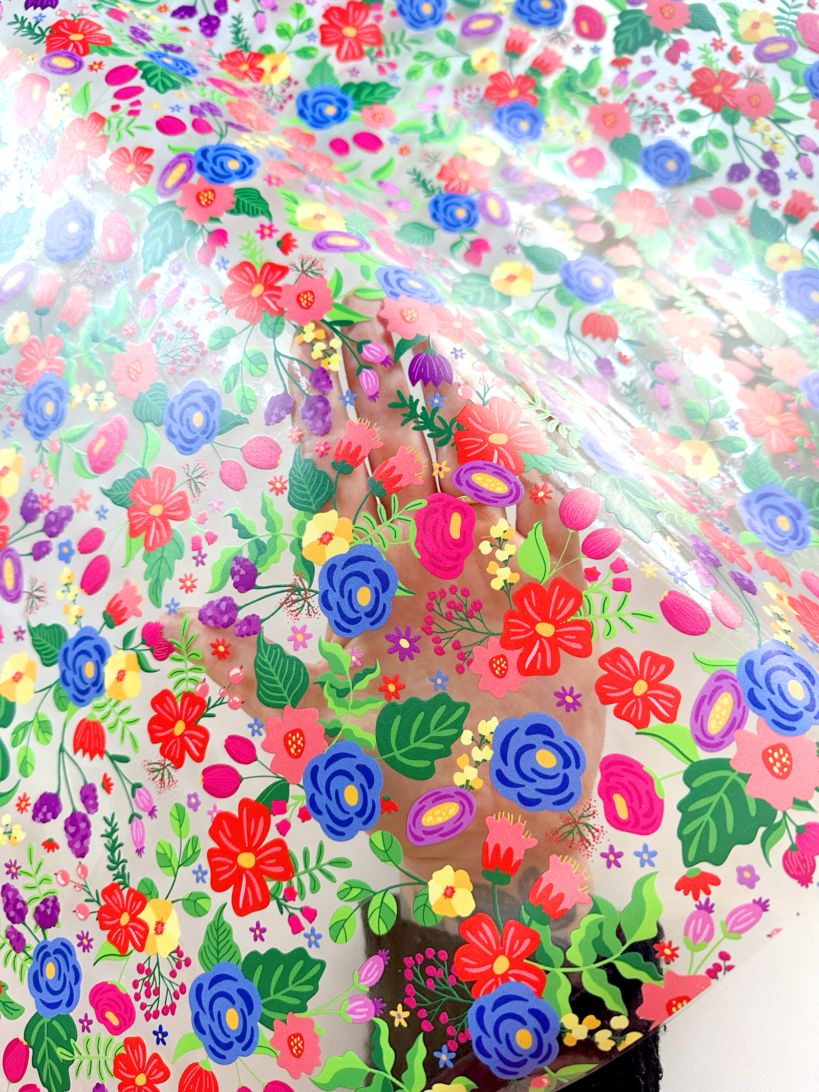 Plástico Estampado - Estampa Floral Colorido - Imagem 3