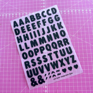 Alternative view of Cartela de Adesivos DTF - Alfabeto Modelo 4 (em preto)