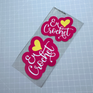 Alternative view of Cartela de Adesivos DTF - Eu amo Crochet