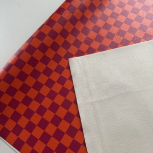 Sintético Doll - Coleção PRISMA - Quadriculado Pink com Laranja