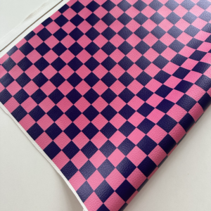 Sintético Doll - Coleção PRISMA - Quadriculado Rosa com Azul