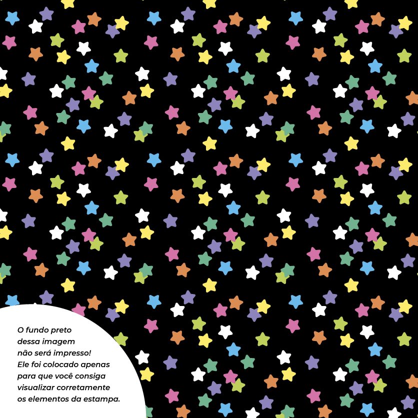 Plástico Estampado - Coleção Confete - Estrelas - Imagem 3