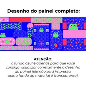 Painel modelo Elisa - estampa sapinho (rende 5 peças) - Imagem 4