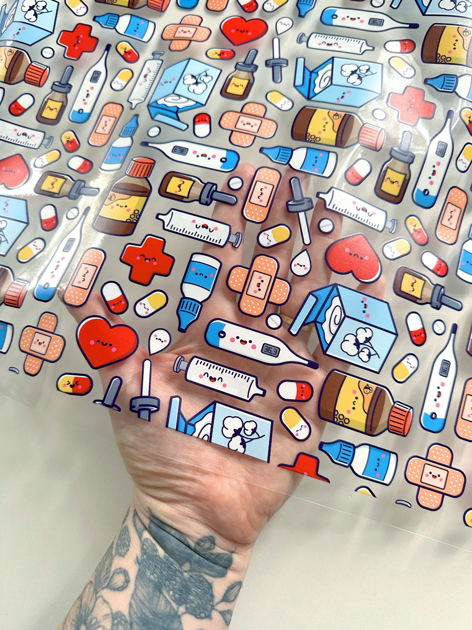 Plástico Estampado - Farmácia / medicina