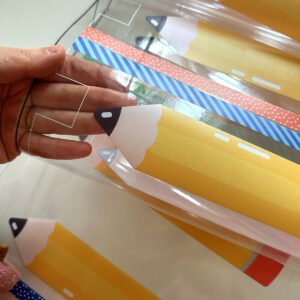 Painel Estojo Palito (rende 6 unidades) - estampa LÁPIS - Imagem 8