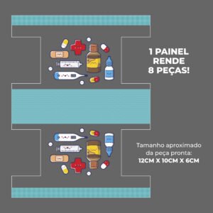 Plástico Estampado - Painel Necessaire Farmacinha MINI - Imagem 5