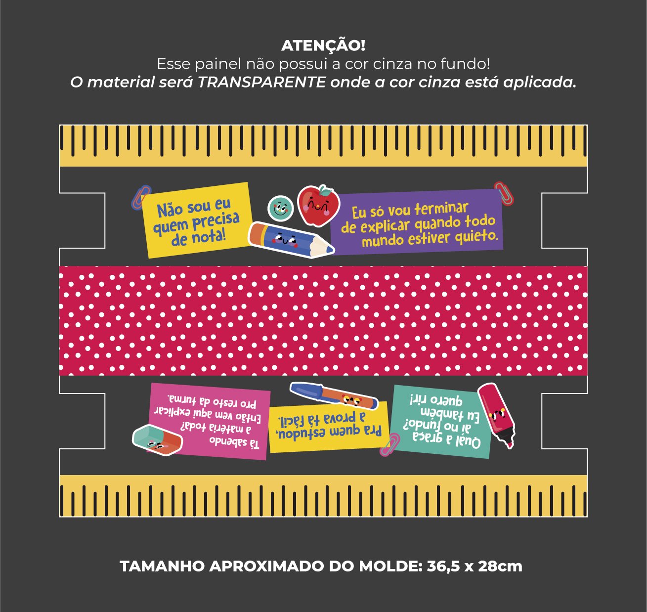 Painel Estojo Palito (rende 6 unidades) - estampa DIA DOS PROFESSORES - Imagem 14