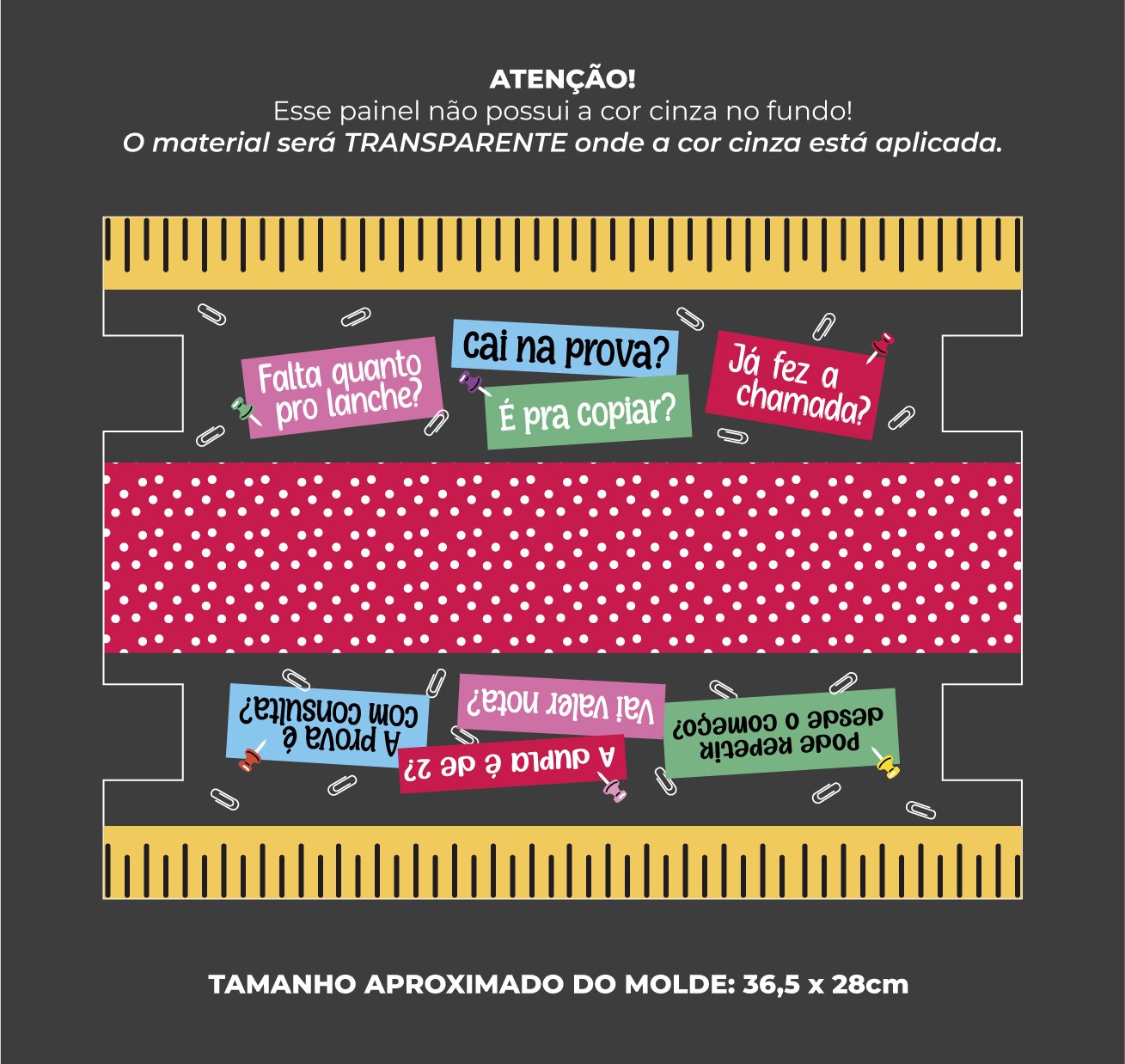 Painel Estojo Palito (rende 6 unidades) - estampa DIA DOS PROFESSORES - Imagem 17