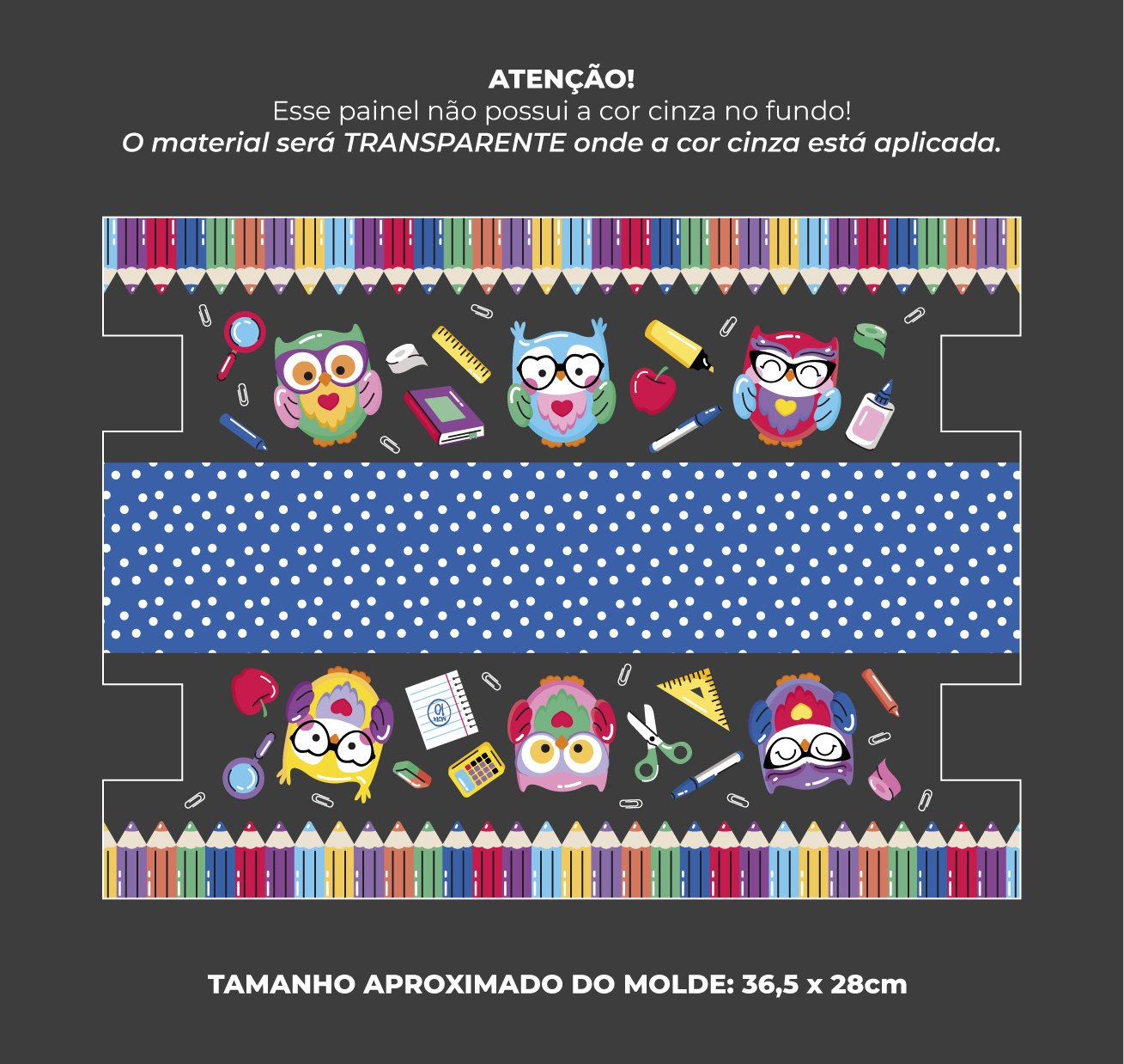 Painel Estojo Palito (rende 6 unidades) - estampa DIA DOS PROFESSORES - Imagem 15