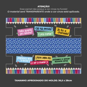 Painel Estojo Palito (rende 6 unidades) - estampa DIA DOS PROFESSORES - Imagem 13
