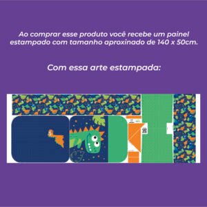 Mochila Grande - painel estampado DINO - Imagem 3