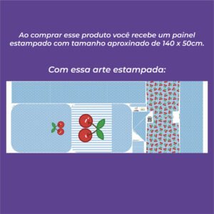 Mochila Grande - painel estampado CEREJA - Imagem 3