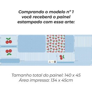 Pasta Organizadora tamanho A5 - PAINEL ESTAMPADO - CEREJA - Imagem 4