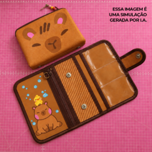 Pasta Organizadora tamanho A5 - PAINEL ESTAMPADO - CAPIVARA