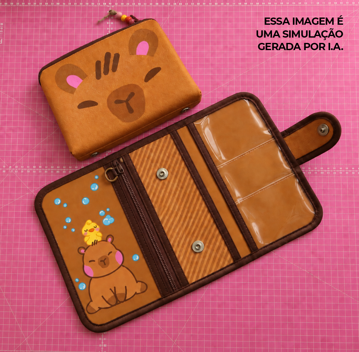 Pasta Organizadora tamanho A5 - PAINEL ESTAMPADO - CAPIVARA