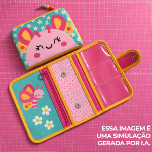 Pasta Organizadora tamanho A5 - PAINEL ESTAMPADO - BORBOLETA