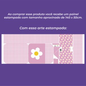 Mochila Grande - painel estampado FLOR BRANCA - Imagem 3