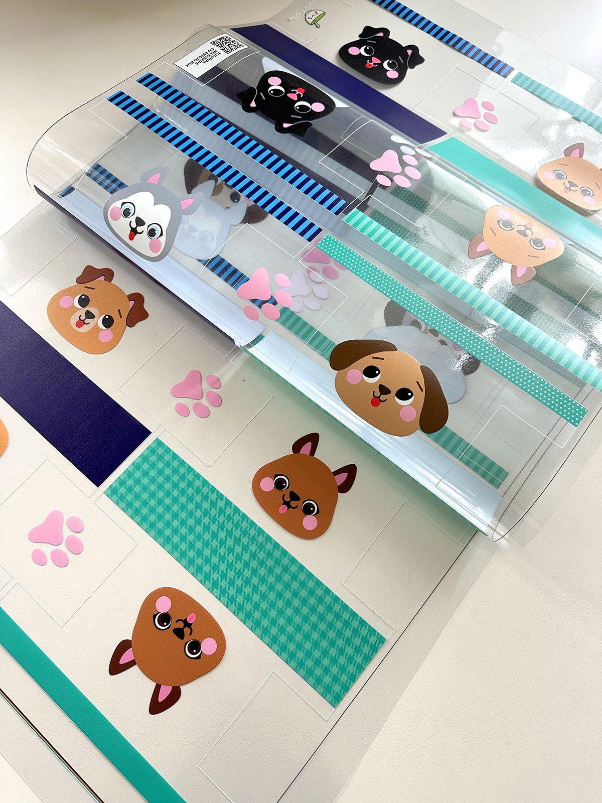 Plástico Estampado - Painel Necessaire MINI Cachorrinhos - Imagem 3