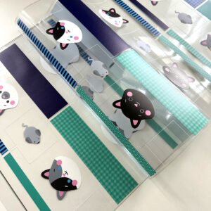 Plástico Estampado - Painel Necessaire MINI Gatinhos - Imagem 5