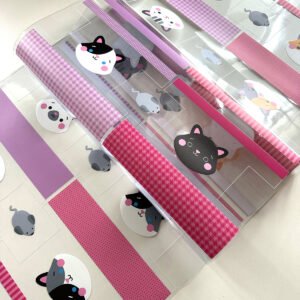 Plástico Estampado - Painel Necessaire MINI Gatinhos - Imagem 6