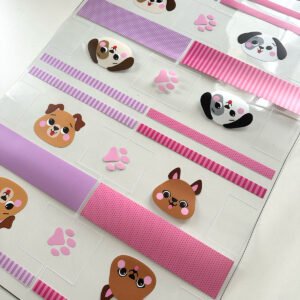 Plástico Estampado - Painel Necessaire MINI Cachorrinhos