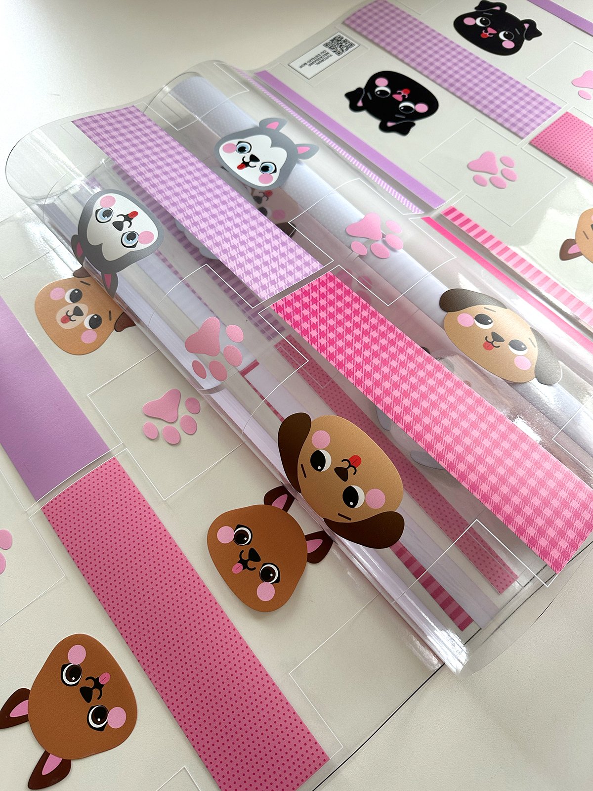 Plástico Estampado - Painel Necessaire MINI Cachorrinhos - Imagem 4