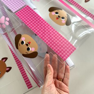 Plástico Estampado - Painel Necessaire MINI Cachorrinhos - Imagem 6