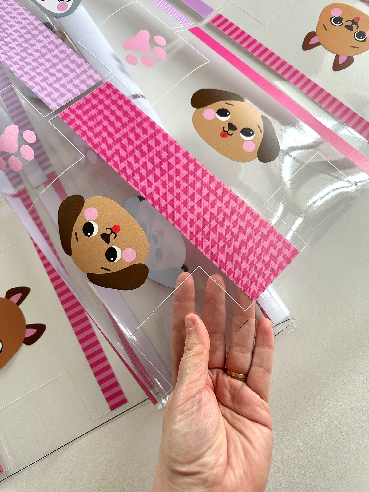 Plástico Estampado - Painel Necessaire MINI Cachorrinhos - Imagem 6