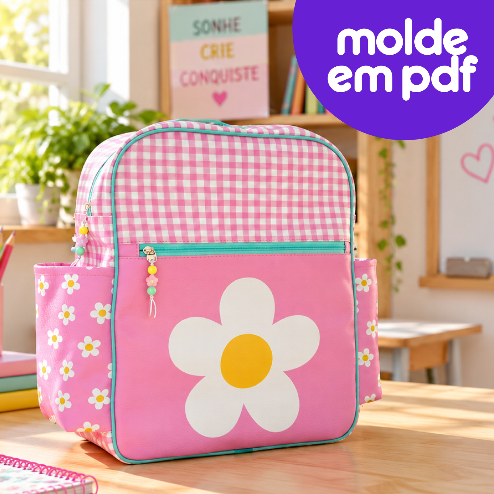 Mochila Grande - MOLDE DIGITAL EM PDF