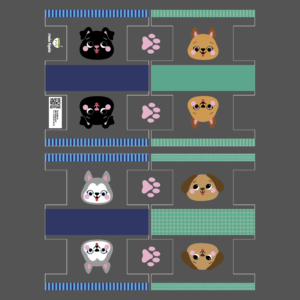 Plástico Estampado - Painel Necessaire MINI Cachorrinhos - Imagem 5