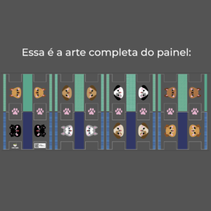 Plástico Estampado - Painel Necessaire MINI Cachorrinhos - Imagem 3