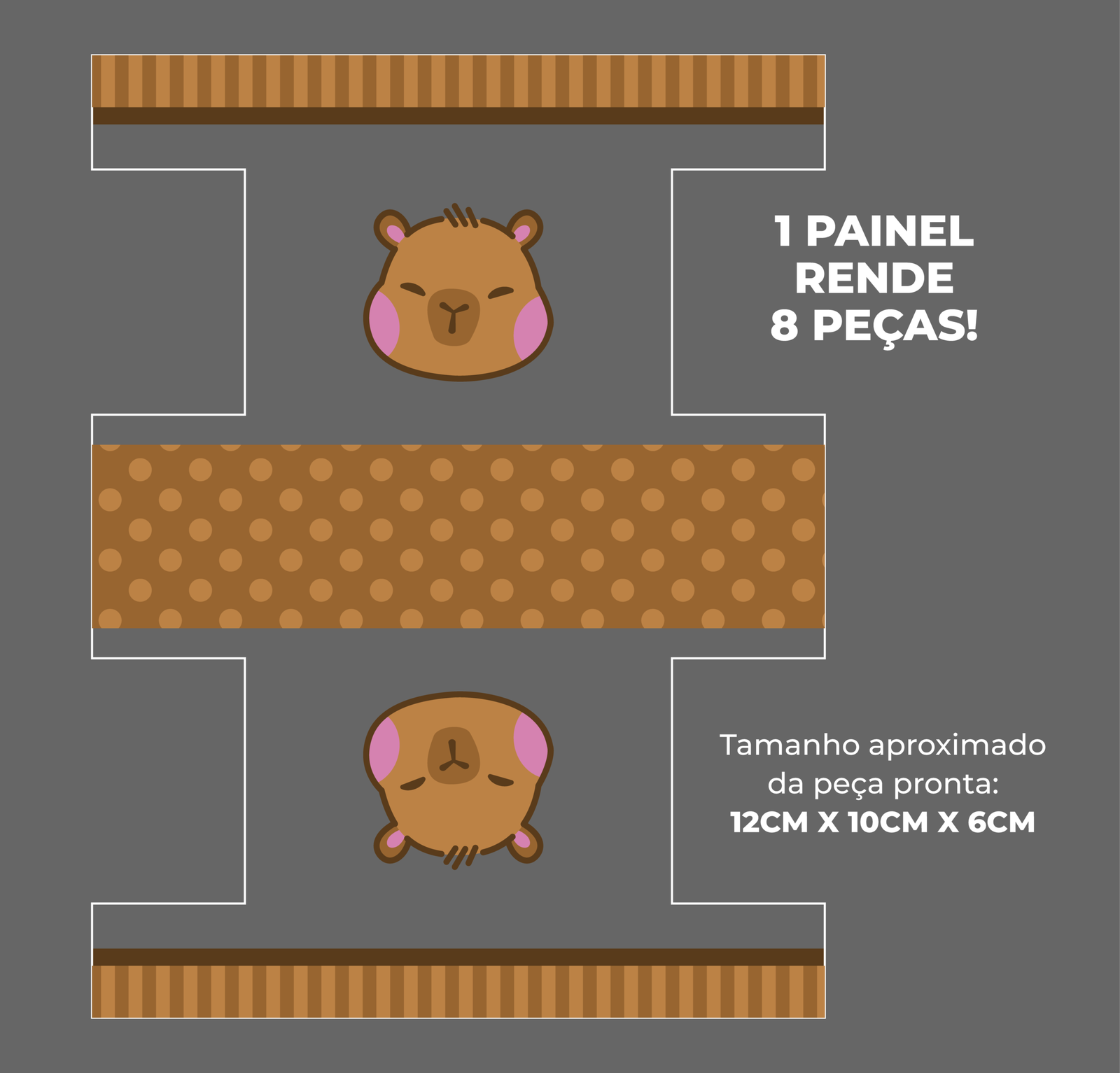 Plástico Estampado - Painel Necessaire CAPIVARAS - Imagem 6